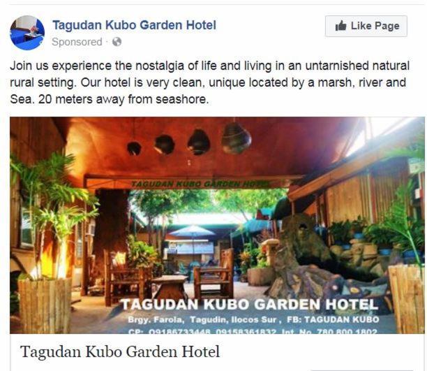 Tagudan Kubo Garden Hotel Tagudin Bagian luar foto